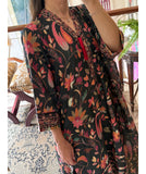 Black Kaani Shawl Print (Unstitched)